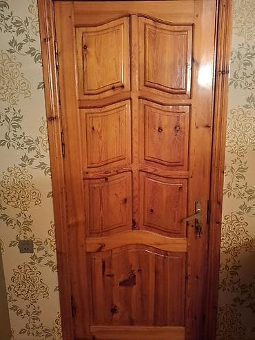 Taxta otaq qapıları dəsti - Material: tam ağac (iynəyarpaqlı/çam