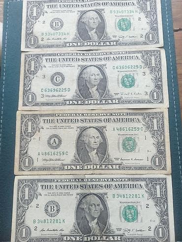 ABŞ 1 dollar kağız pulları – 4 ədəd kolleksiya dəsti Məzmun: - — 1