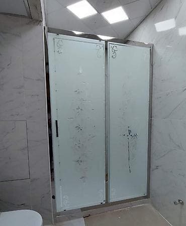 Şüşə duş kabini - İki bölməli sürgülü sistem - Matlaşdırılmış — 1