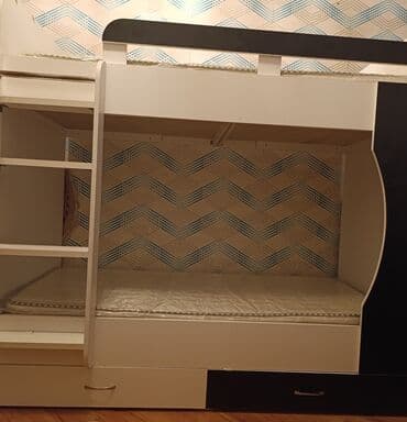 детские деревянные кровати: Для девочки и мальчика, Кровать, С матрасом, С выдвижными ящиками, МДФ — 3