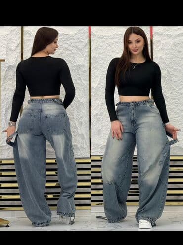 Свадебные платья и аксессуары: Baggy model yeni Cins şalvar S. M. L razmere qədər olar baha alınıb — 1