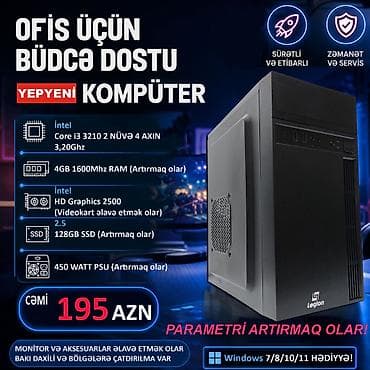 MÜVƏQQƏTİ ŞOK ENDİRİM!!! ⭐Tək Sistem Bloku 195 AZN ⭐KOMPLEKT CƏMİ 295