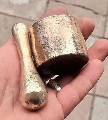 mis mecmeyi: Məhsul: Kiçik mis/boru (pirinç) dibçək və əzici (havan və dəstə) — 3