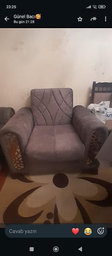 gul: Yeni alinmis Divan və iki kreslo satılır. 800e alınıb. 500e satılır — 1