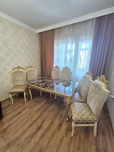 masa islenmis: Qonaq otağı üçün, İşlənmiş, Açılan, Dördbucaq masa, 6 stul — 2