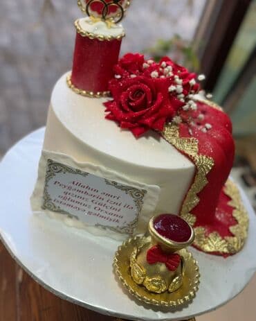 3D panellər: Müxtəlif zövqlərə uyğun fərdi tort dizaynları - Toy, yubiley, ad günü — 7