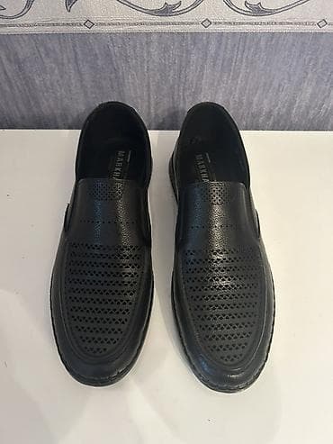 anti wart krem: Kişi loaferləri – qara rəng, perforasiyalı üst hissə - Model: slip-on — 4