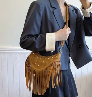 женские сумки на пояс: Yeni nabuk çanta — 3