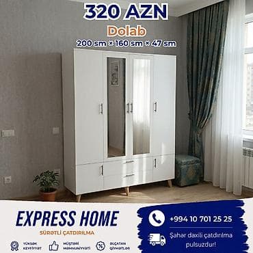 Yeni, 4 qapılı, Siyirməli, Açılan, Düz dolab — 1