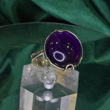 tək qaş uzuk: Üzük, Gümüş, Ametist — 2
