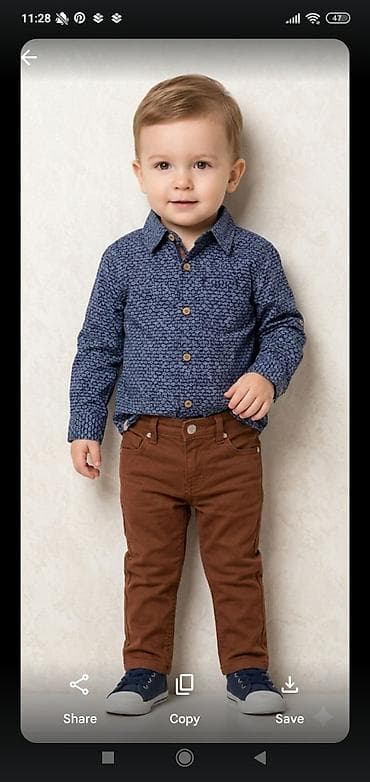 Uşaq geyimi və ayaqqabıları: Oğlan uşaqları üçün iki hissəli dəst - Köynək: The Silversun Baby — 1