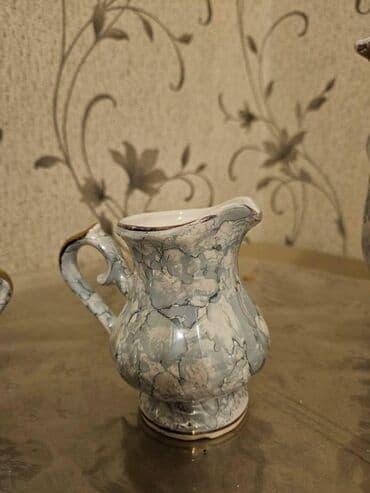 Termoqablar: Çay dəsti, rəng - Boz, Farfor — 4