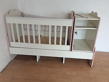 Oğlan və qız üçün, İşlənmiş, Dördbucaq, Beşik, Dəstsiz, Matras ilə, Yellənmə mexanizm ilə