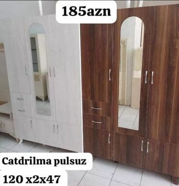 Dolablar: Yeni, Açılan, 3 qapılı Düz dolab, Qarderob, paltar dolabı, Azərbaycan — 3