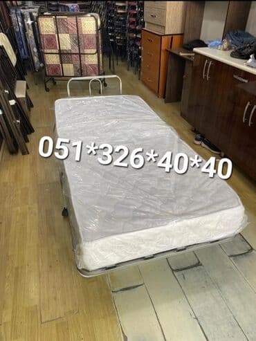 купить раскладушку в баку: Новый, Раскладушка с матрасом — 6