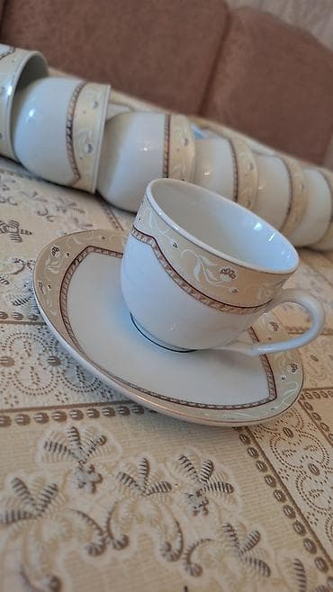 Çay dəsti, rəng - Ağ, Farfor, 12 nəfərlik — 6