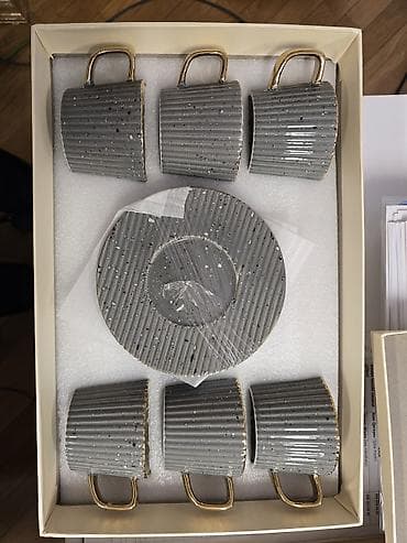 direl naboru: Qəhvə dəsti, rəng - Boz, Keramika, 6 nəfərlik — 5