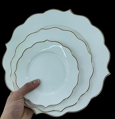 yemək dəstləri: Nahar dəsti, rəng - Ağ, Farfor, 6 nəfərlik — 2