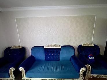 İşlənmiş, Klassik divan, 2 kreslo, Divan, Bazasız, Açılmayan