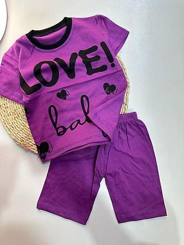 Dəstlər: Uşaq dəsti – köynək və şort - Modellər: ön hissədə “LOVE! baby” — 4