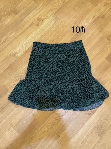 юбки солнце клеш: Мини Юбка, Джинс, M — 7