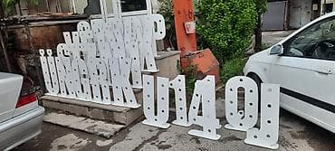 Dekorativ böyük hərf və rəqəm stendləri -CNC də hazırlanmış