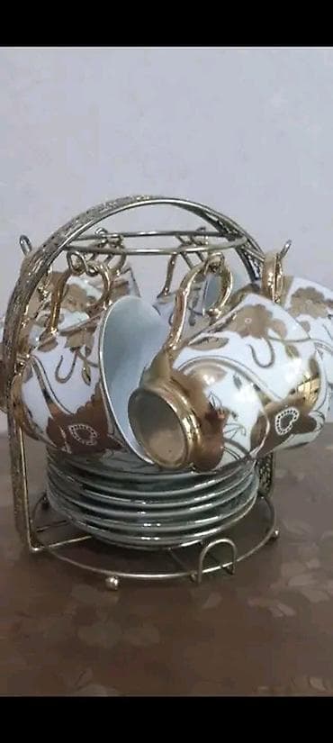 Çay dəsti, rəng - Ağ, Farfor — 2