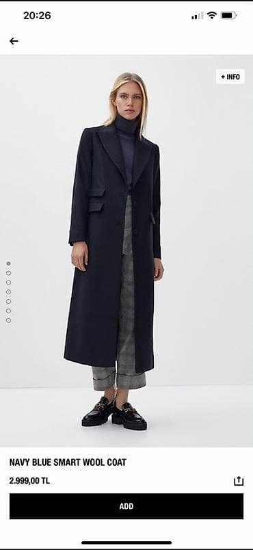 Palto, Massimo Dutti, M, rəng - Göy