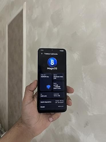 iphone 11 korpus: Honor X6a, 128 GB, Barmaq izi, Face ID — 5