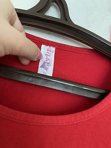 Qırmızı uzunqol qadın köynəyi – Ecrin Underwear - Rəng: Parlaq — 4