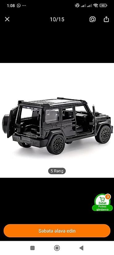 suktur: Metall oyuncaq maşın – off-road SUV modelinin detalı miniatura - — 9