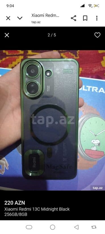 mi 12 t: Redmi 13C, 256 GB, rəng - Qara — 2