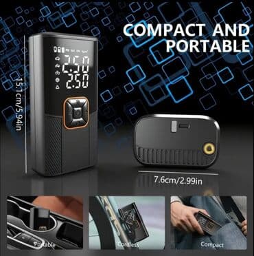 lada priora 2012: Kompakt və portativ şarjlı hava kompressoru (nasos) Xüsusiyyətlər: - — 2