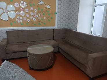 divan ortusu: Künc divan dəsti – yumşaq parça üzlü - Model: L formalı künc divan - — 9