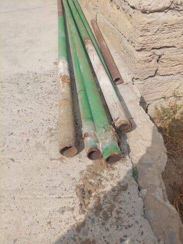 turba boru: Metal borular 50lik qalin stenkali 6eded - Uzunluqlar: her biri 3.7sm — 2
