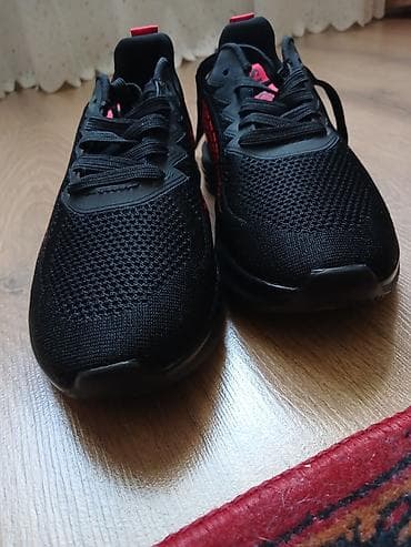 krosofka: Məhsul: Kişi idman ayaqqabısı – qara/qırmızı - Stil: “SPORT” loqolu — 5