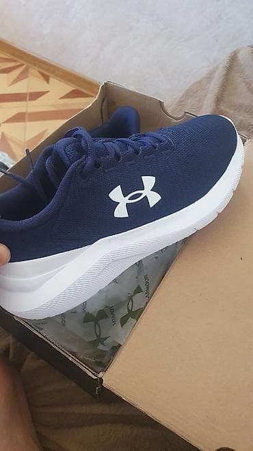 Мужская обувь: Under Armour kişi idman ayaqqabısı - Rəng: tünd göy üst, ağ altlıq - — 4
