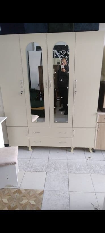 4 qapili dolab: Yeni, Açılan, 4 qapılı Düz dolab, Dolab-asılqan, Türkiyə — 11