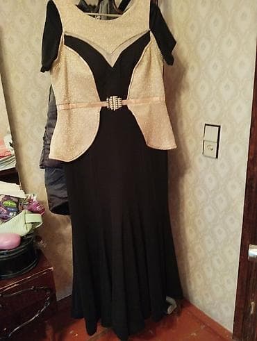 Donlar: Zərif axşam/gecə libası - Rəng: qara ətək hissəsi, şampan-qızılı — 4