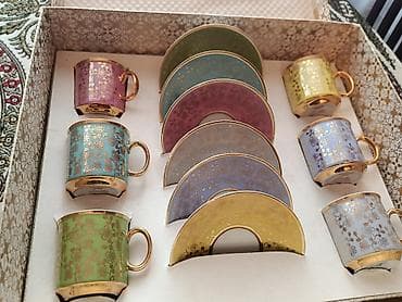 çan: Qəhvə dəsti, Farfor, 6 nəfərlik, Çexiya — 5