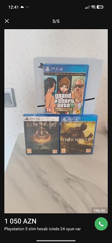 playstation 5 slim aksesuar: PlayStation 5 Slim oyun konsolu - Model: PS5 Slim (ağ korpus) - Arxa — 4