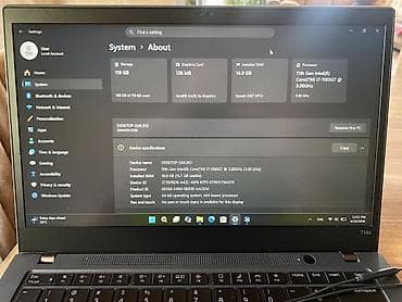 limitsiz data kart: Lenovo ThinkPad i7 T14s noutbuku İdeal noutbuk - Ekran: 14", mat — 7