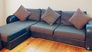 Künc divan, Kreslo, Bazasız, Açılan — 2