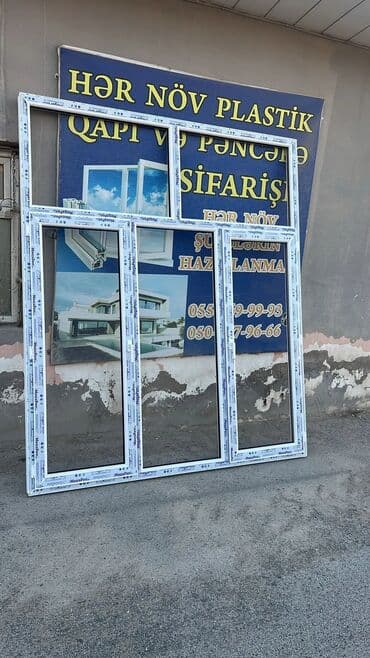 pencere ucun reshotka: Ağ rəngli plastik pəncərəler 1kv 55 manat
qapılar 90 manat — 24