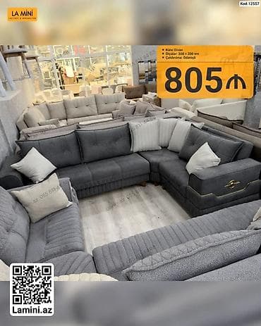 kreditle kunc divanlar: Künc divan – La Mini - Model: Künc divan - Ölçülər: 300 × 200 sm - — 1