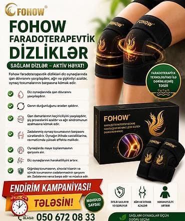 Ортезы: FOHOW faradoterapevtik dəst – dizliklər və boyun üçün kəmər/korset — 2