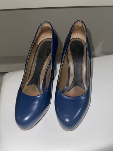 platforma mokasinlər: Tuflilər, Ölçü: 36.5, rəng - Göy, İşlənmiş — 2