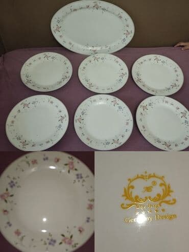 aş buludu: Boşqablar, rəng - Ağ, Keramika, Almaniya — 8