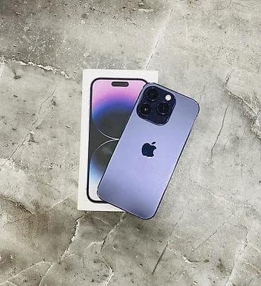 IPhone 14 Pro, 256 GB, Deep Purple, Face ID, Simsiz şarj, Sənədlərlə