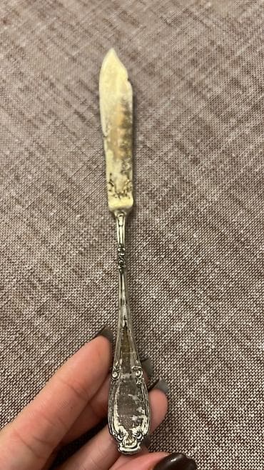 kasli fiqur: Antik gümüş məişət dəsti - Material: gümüş rəngli metal (əl işi — 1